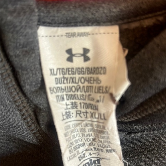 Under Armour Gray Oversized Hoodie with Pink Logo - Picture 2 of 3